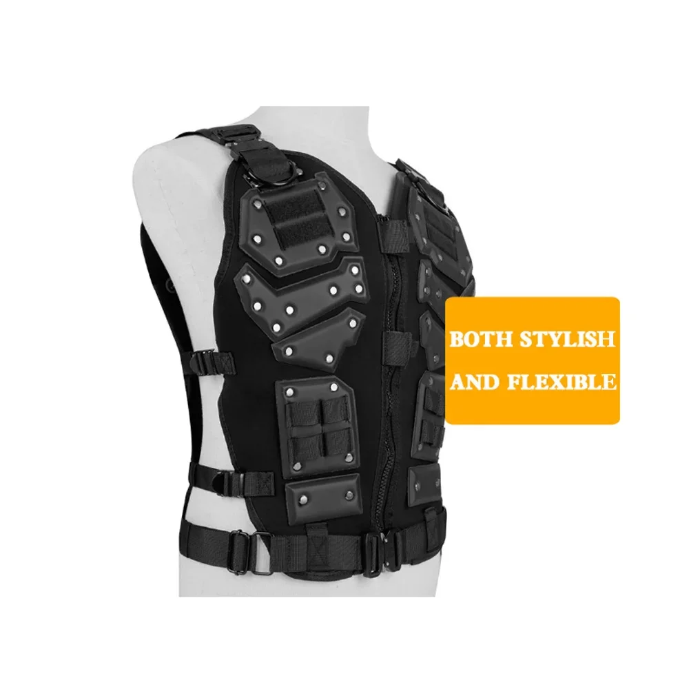 Chaleco táctico MOLLE con protección EVA para airsoft y paintball - imagen 3
