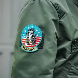 Parche bordado VF-1 Tomcat Maverick para chaqueta táctica