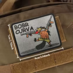 Parche táctico Bobr Curva – Morale con velcro para chaleco y mochila