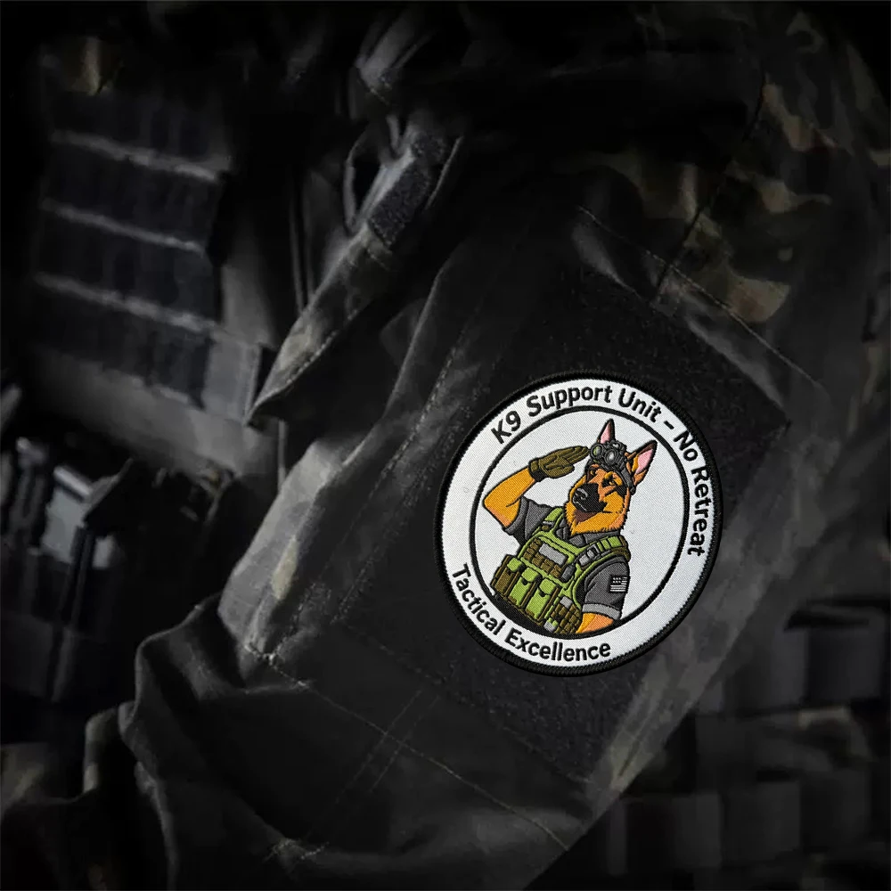 Parche táctico K9 unidad de apoyo sin retirada con velcro gancho-bucle - imagen 4