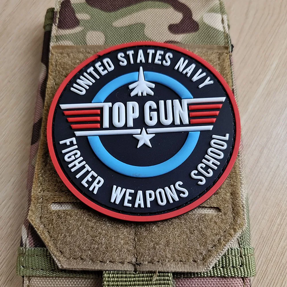 Insignia táctica Top Gun con bandera americana - imagen 3