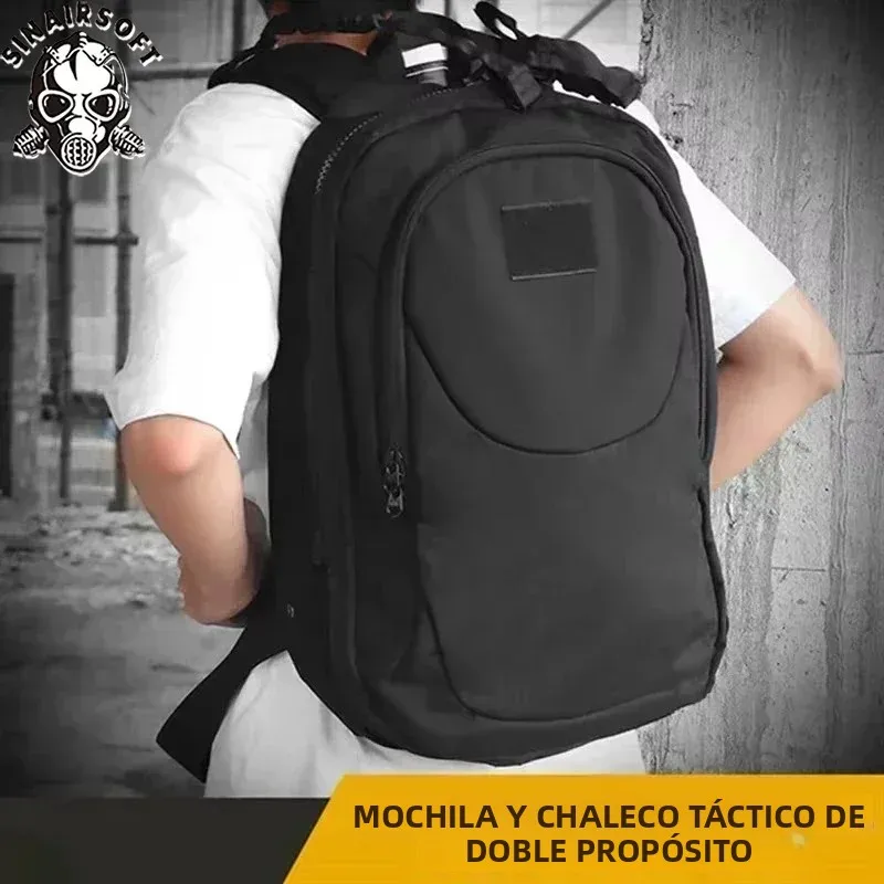 Chaleco Mochila Táctico SINAIRSOFT MOLLE Corte Láser – Doble Uso caza y táctica - imagen 3