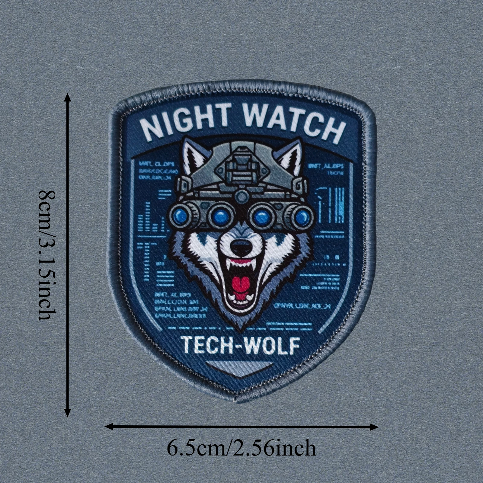 Parche táctico Night Watch Tech-Wolf con velcro moral