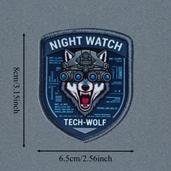 Parche táctico Night Watch Tech-Wolf con velcro moral
