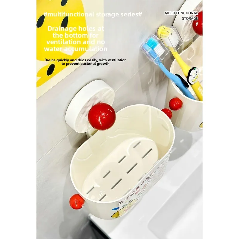 Estante de almacenamiento grande para baño colocado sin taladrar