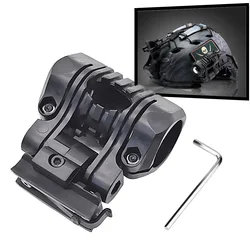 Soporte linterna casco MICH Airsoft táctico con clip de sujeción
