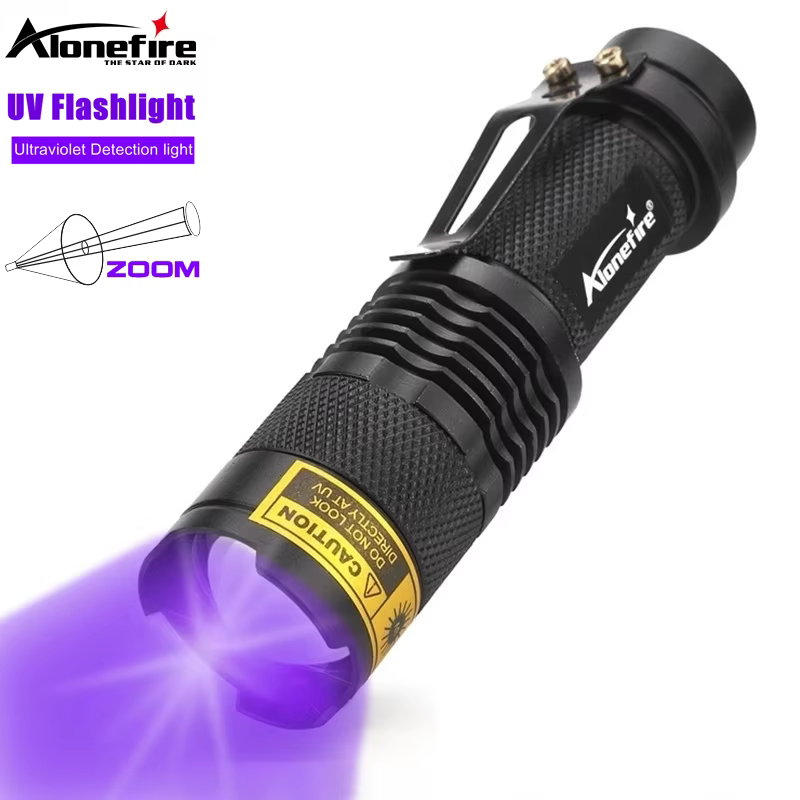 Linterna UV zoom para mascotas – marcador tinta invisible fluorescente