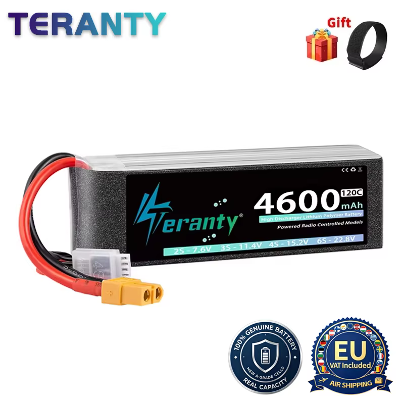 TERANTY Batería LiPo RC conector XT60/XT90 para dron FPV - imagen 2
