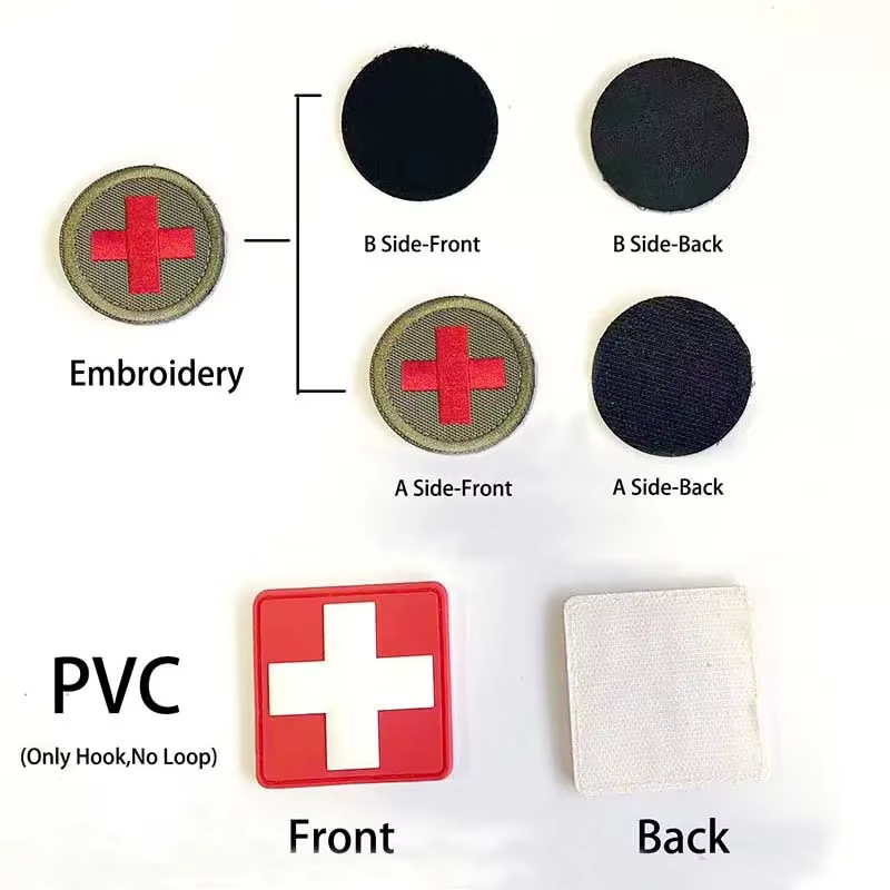 Parche bordado MOLLE cruzada médica con velcro - Brazalete rescate - imagen 4