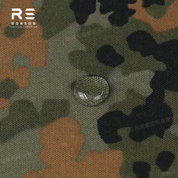 Tejido Cordura 500D Flecktarn Woodland Resistente al Agua – Tela Táctica Ripstop