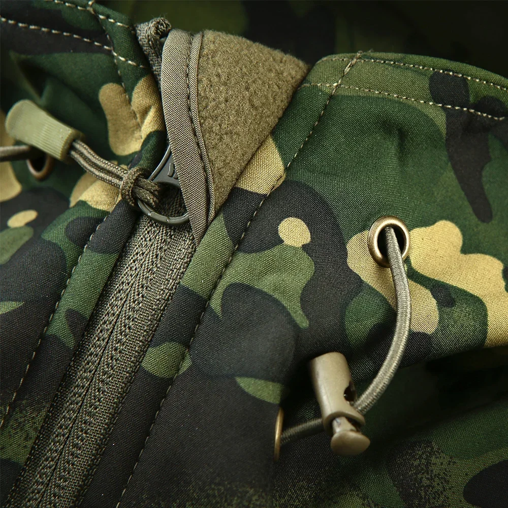Chaqueta Forro Polar Camuflada Táctica Cortavientos para Hombre - imagen 5