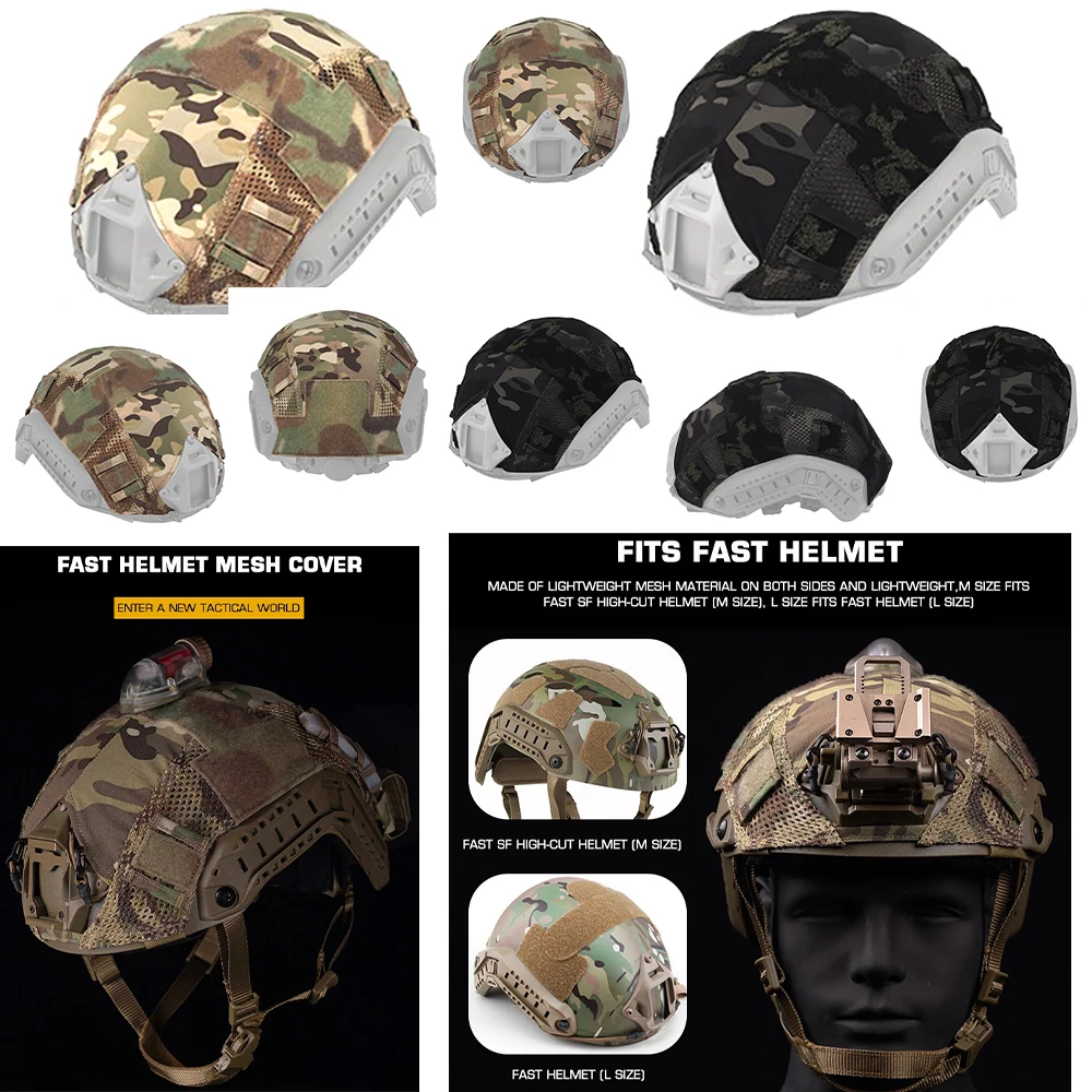 Funda táctica para casco MICH2000 Airsoft, caza y paintball - imagen 4
