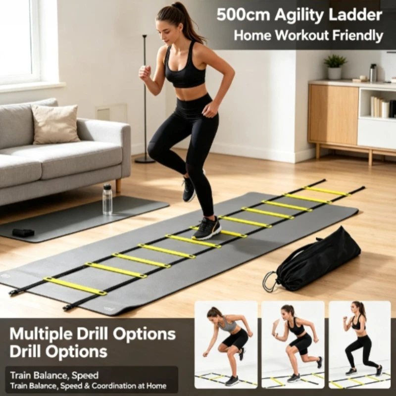 Escalera de agilidad para fútbol – Entrenamiento de velocidad en nylon - imagen 2