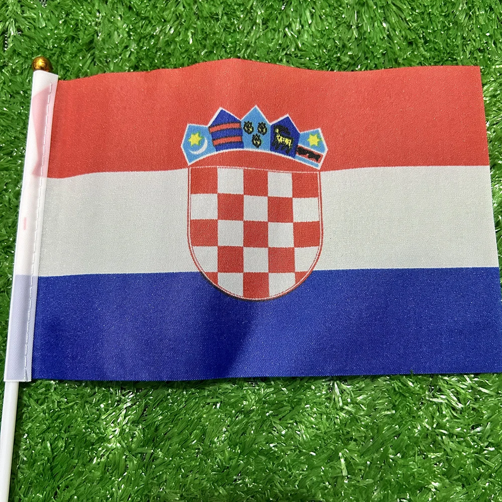 Bandera de Croacia portátil con asta ligera para eventos deportivos - imagen 4