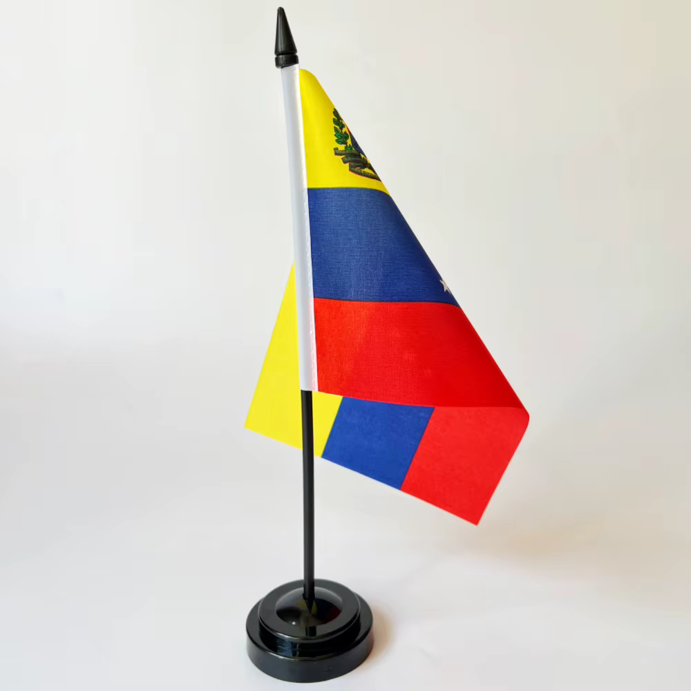 Bandera nacional de Venezuela para escritorio, poliéster VE - imagen 4