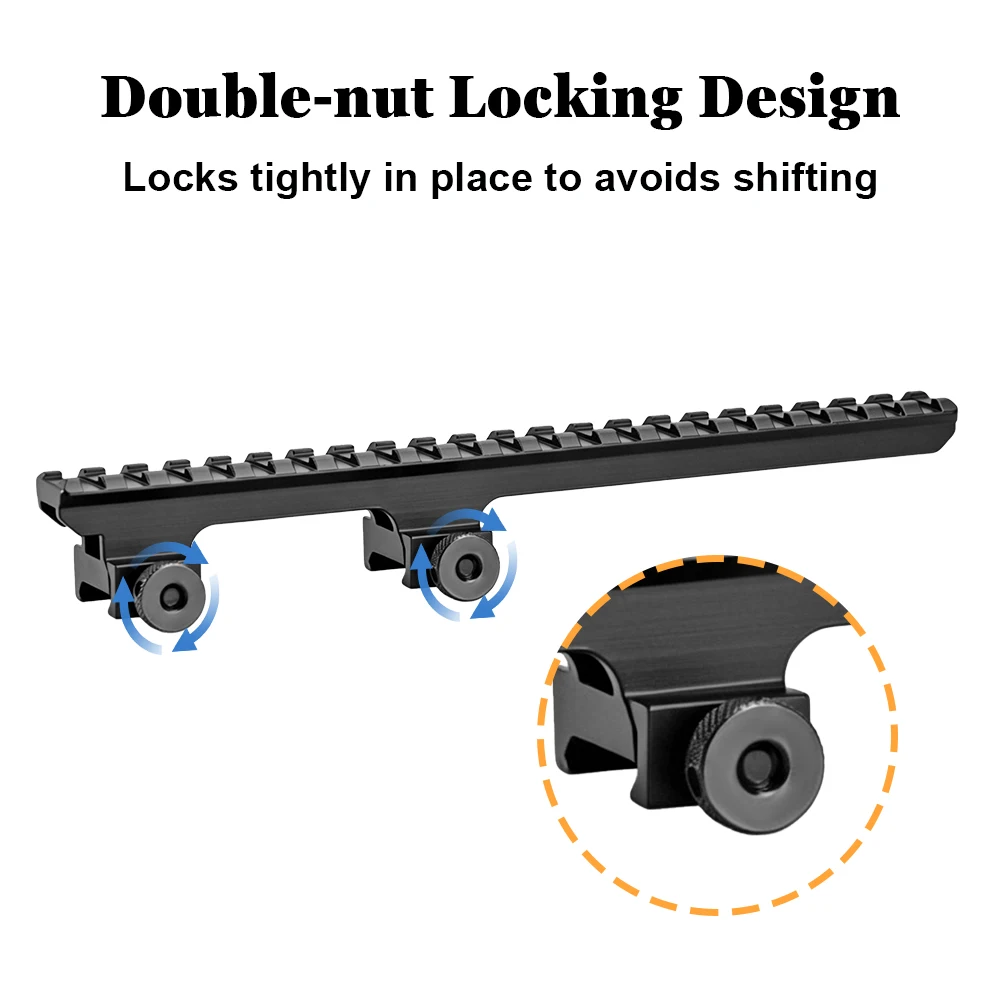 Adaptador elevador mira telescópica Picatinny Dovetail para rifle - imagen 4