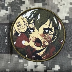 Akhegao parche táctico moral divertida de chica dibujo animado velcro
