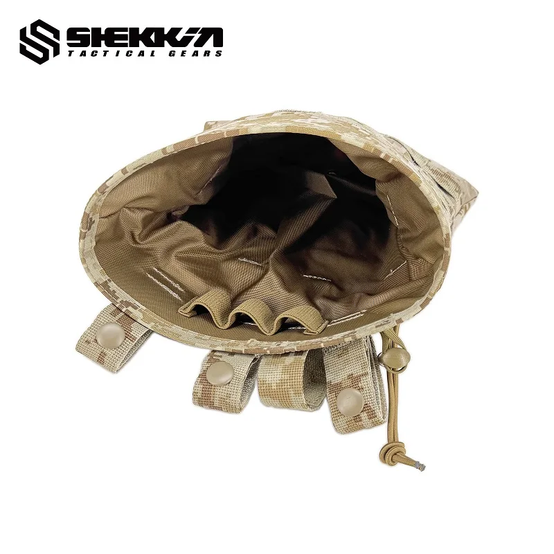 Bolsa desplegada para recoger residuos