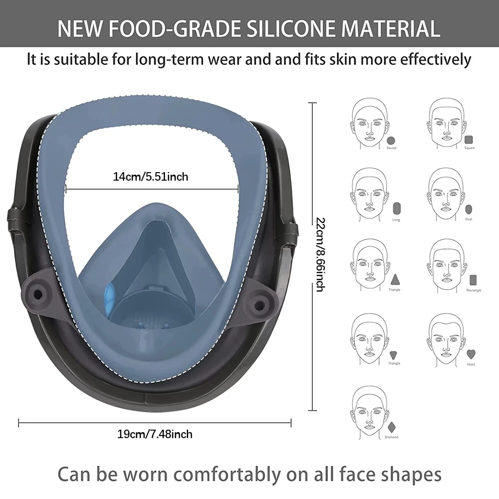 Máscara táctica 6800 – 15 funciones, protección facial reutilizable - imagen 4