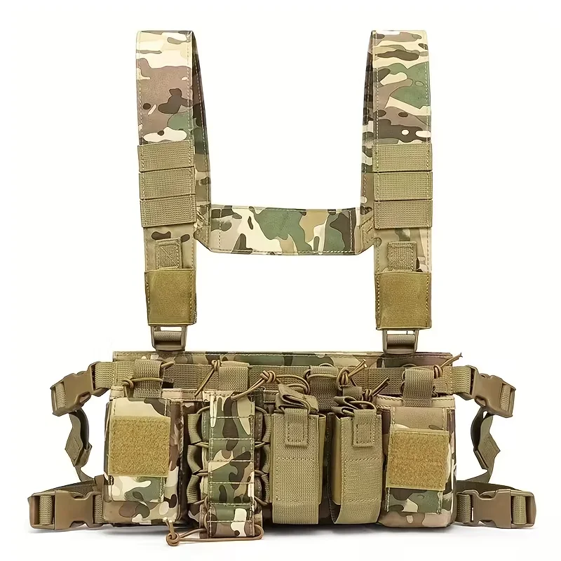 Chaleco táctico D3 MOLLE para Airsoft y paintball con bolsa cargadores - imagen 3