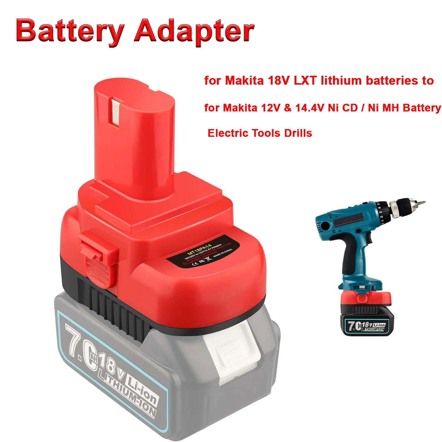 Adaptador de batería Makita LXT BL18 para suministro con voltaje bajo - imagen 2