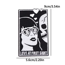 Parche termoadhesivo calavera gótica tarot punk terror, set