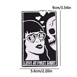 Parche termoadhesivo calavera gótica tarot punk terror, set