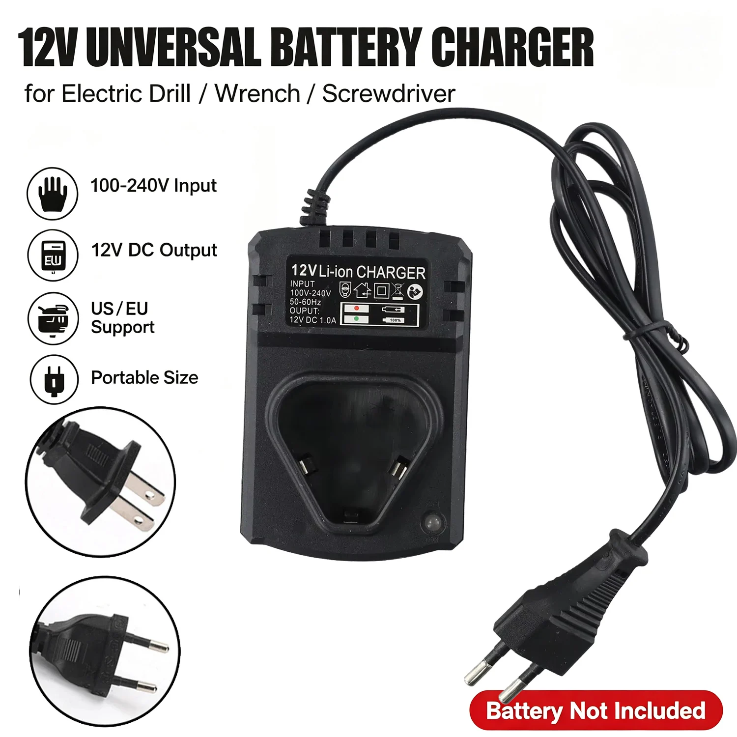 Cargador batería litio 12V universal para herramientas eléctricas - imagen 3