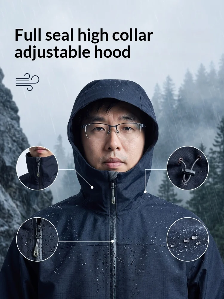 Chaqueta impermeable de caza Ainfad Dew Point para pesca - imagen 3