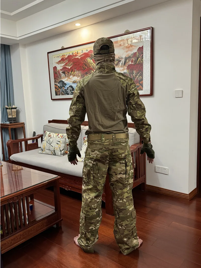 Mono camuflaje táctico ripstop para caza y entrenamiento al aire libre - imagen 4