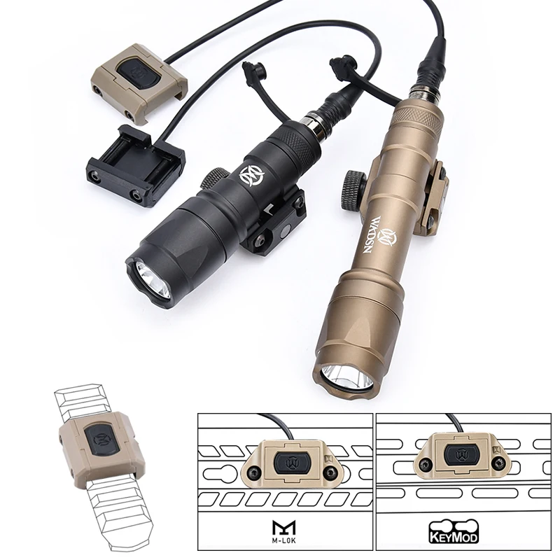 Linterna táctica WADSN M300/M600 con interruptor presión MLOK