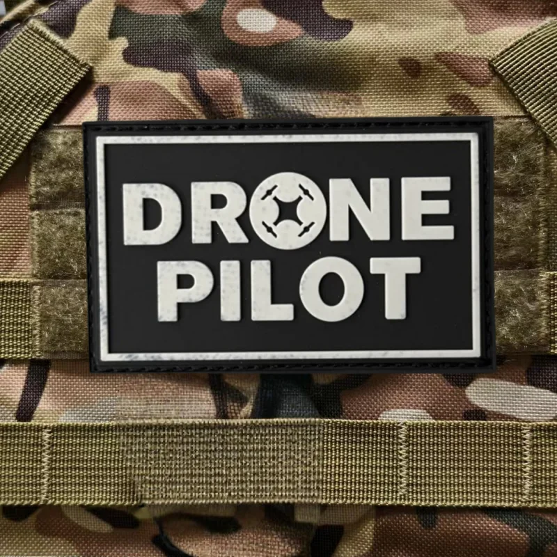 Parche PVC 3D piloto dron – Insignia moral militar con velcro - imagen 3