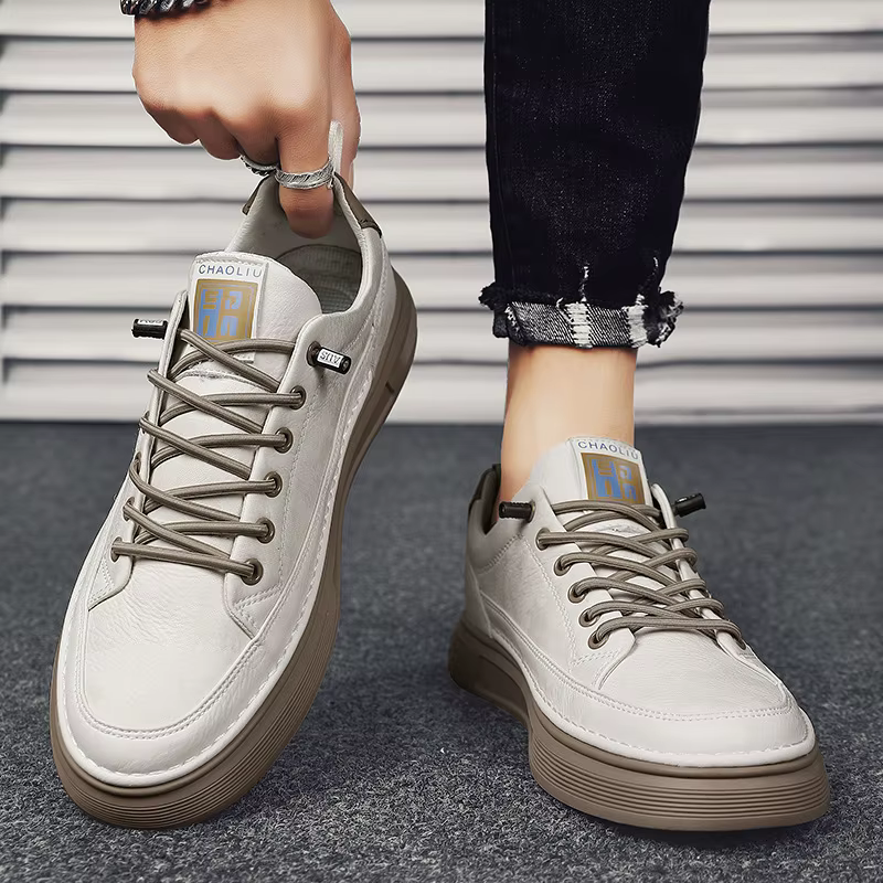 Mocasines de cuero PU sin cordones antideslizantes negros para hombre - imagen 2