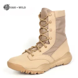Botas tácticas cuero hombre – Combate y desierto para invierno