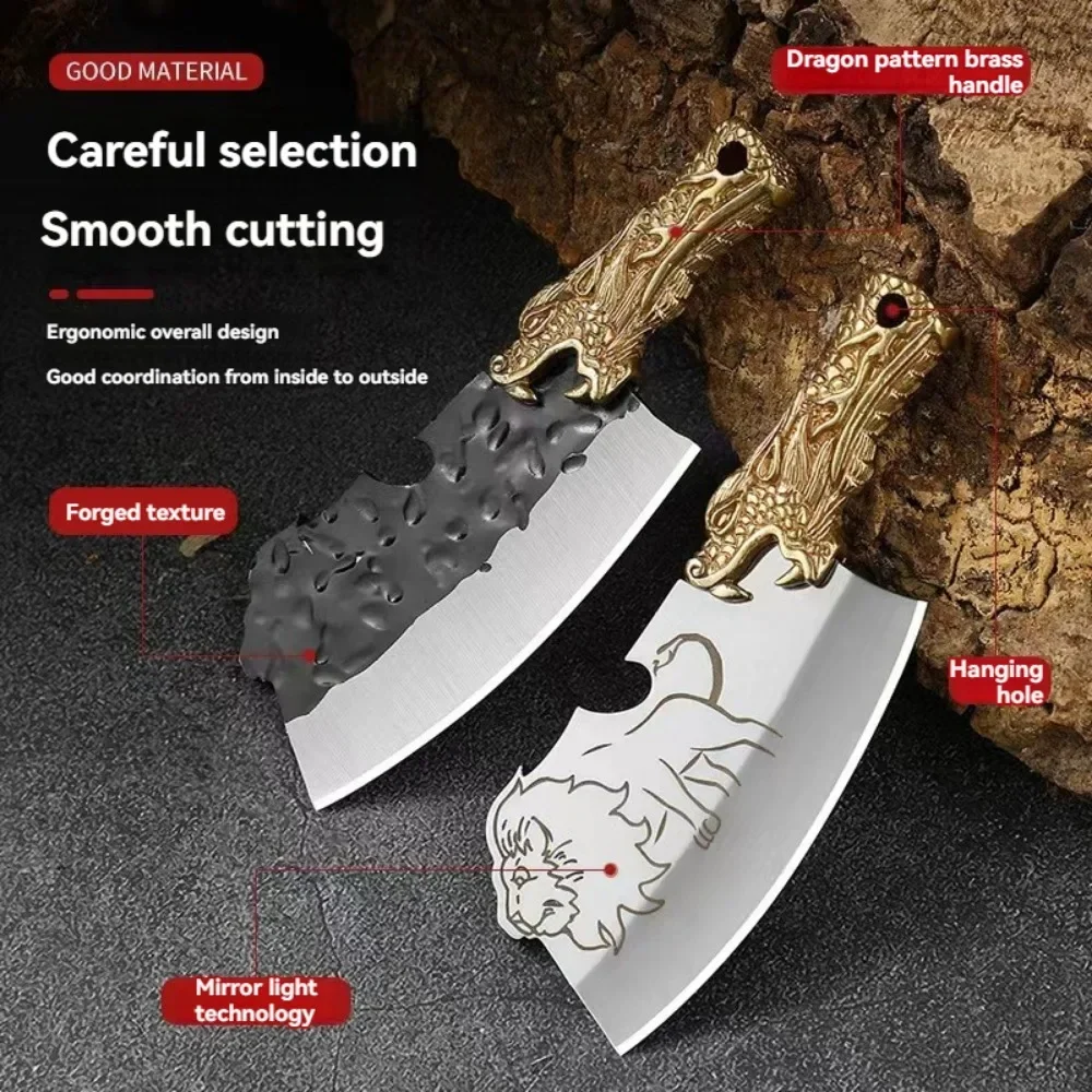 Cuchillo de bolsillo táctico hoja fija acero inoxidable llavero dragón - imagen 2