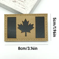 Parche reflectante IR bandera de Canadá gancho y bucle termoadhesivo