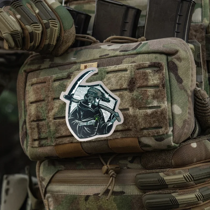 Parche táctico velcro esqueleto guerrero para chaleco MOLLE - imagen 2