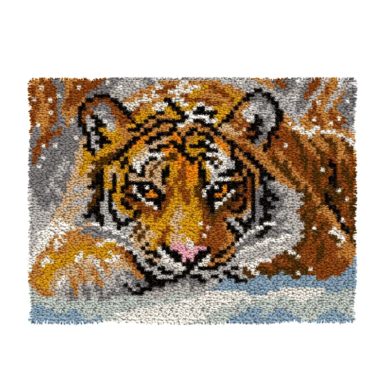 Kit velcro gancho y pestillo leopardo tigre bordado artesanal - imagen 2