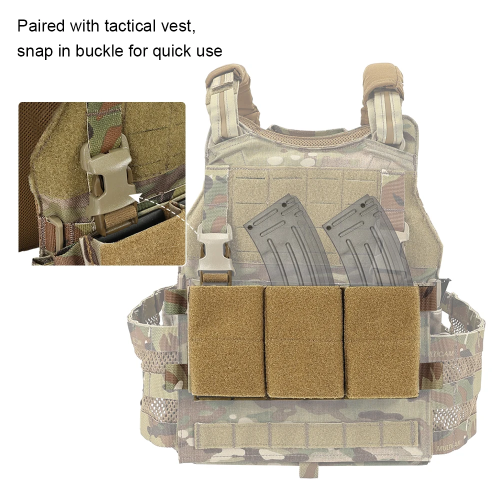 Portacargador táctico doble 5,56 mm con inserto Kydex y hebilla rápida