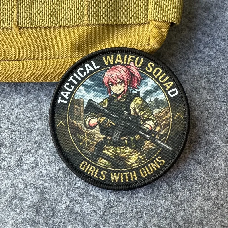 Parche táctico militar waifu squad con chicas armadas para MOLLE - imagen 3