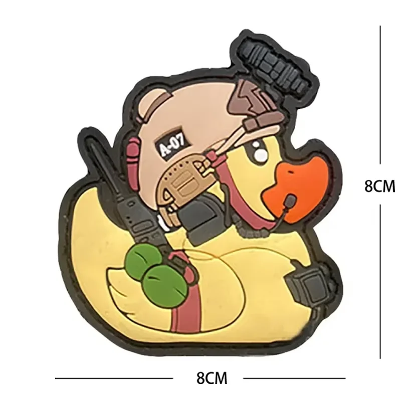 Parche táctico pato moral bordado 3D en PVC para MOLLE - imagen 4