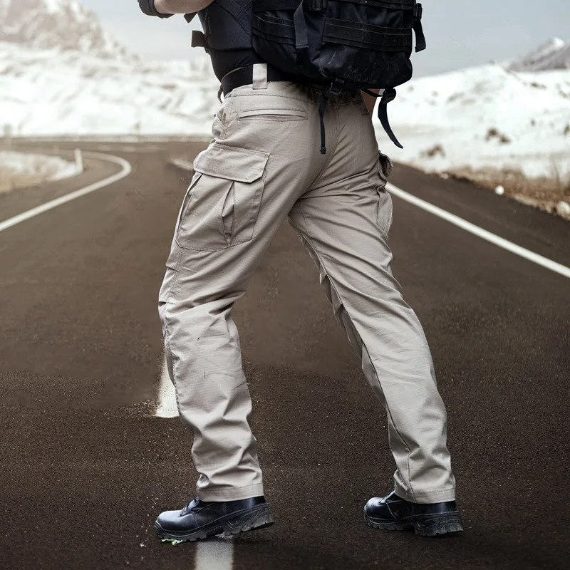Pantalones Tácticos IX8 Impermeables Cargo Multi-Bolsillo Camuflaje Hombre