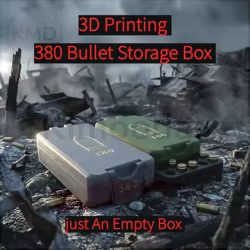 Caja vacía para munición calibre .380 impresa en 3D