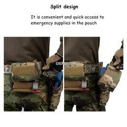 Bolsa táctica de primeros auxilios MOLLE para cinturón de combate