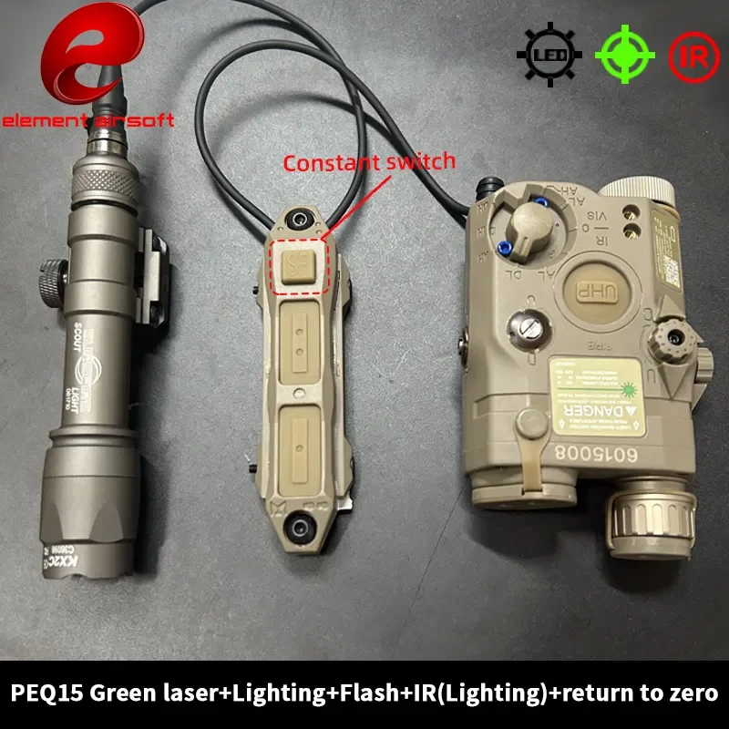 Element PEQ15 Linterna táctica M600C con láser IR rojo y verde - imagen 5