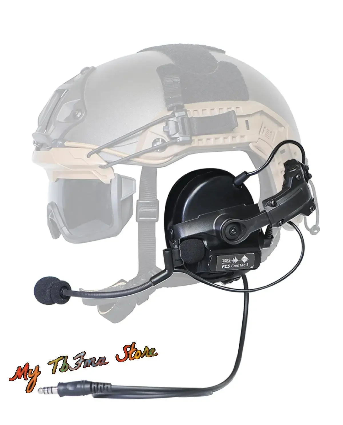 FMA COMTAC FAST Back Flip adaptador casco riel ARC para AMP - imagen 4