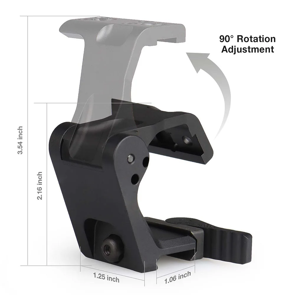Soporte táctico giratorio ajustable para espejo universal - imagen 4