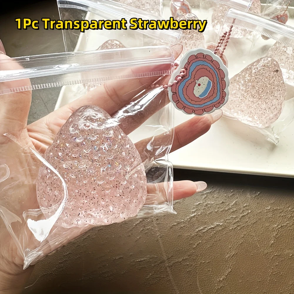 Juguete sensorial fresa de peluche, fruta para niños y fiestas - imagen 5