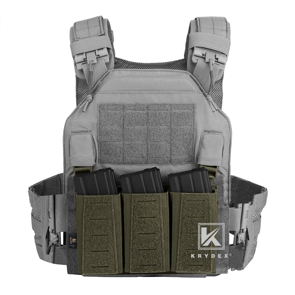 KRYDEX Portacargadores triple 5.56 MOLLE con clip para portaplacas - imagen 2