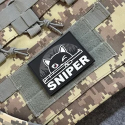 Parche táctico PVC SNIPER Gato Negro moral militar gancho-bucle